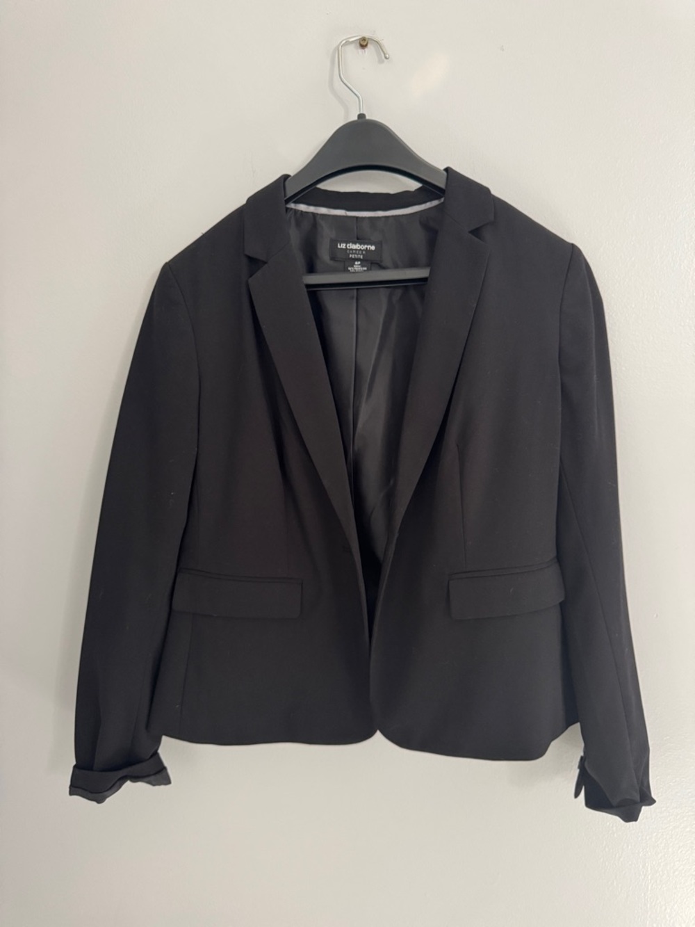 Liz Claiborne Black Women's Blazer with Notch Lapel